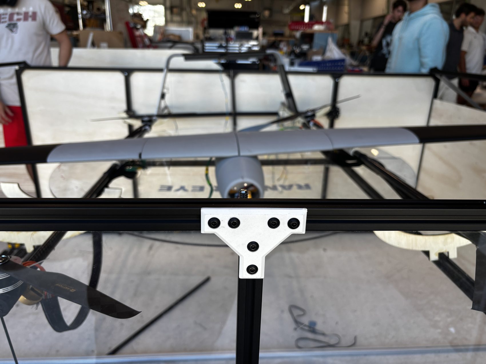 RangerEye VTOL drone docked in its self-charging ground station